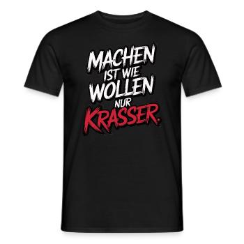 Faire est comme vouloir, mais en plus flagrant - T-shirt homme - noir - Devant - AI Model Male 178 light (178cm)