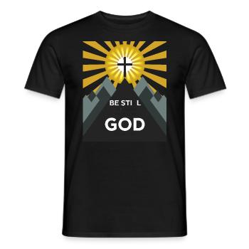 Be still and know that I'm god - Men's T-Shirt - black - Front - AI Model Male 178 light (178cm)