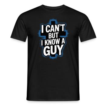 Jesus - ich kann nicht, aber ich kenn da jemanden - Männer T-Shirt - Schwarz - Vorne - AI Model Male 178 light (178cm)