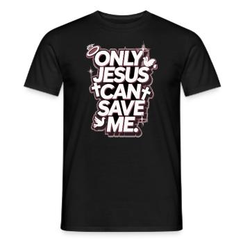Seul Jésus peut me sauver Conception chrétienne - T-shirt homme - noir - Devant - AI Model Male 178 light (178cm)