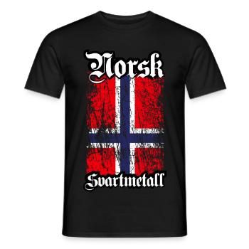 (Trve) Norwegian Black Metal - Norsk Svartmetall - Men's T-Shirt - black - Front - AI Model Male 178 light (178cm)