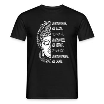 Spaß Buddha - Männer T-Shirt - Schwarz - Vorne - AI Model Male 178 light (178cm)