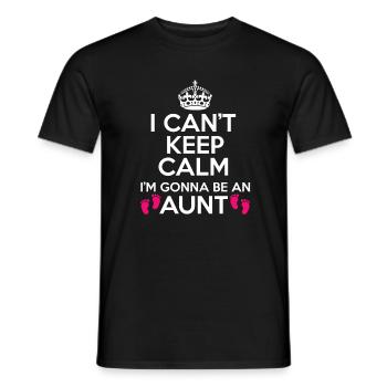 Je ne peux pas garder mon calme, je vais être une tante - T-shirt homme - noir - Devant - AI Model Male 178 light (178cm)