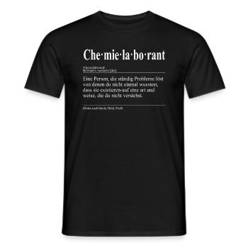 Chemielaborant Lustige Berufs Definition - Männer T-Shirt - Schwarz - Vorne - AI Model Male 178 light (178cm)