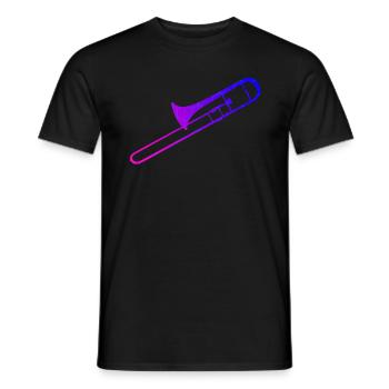 Trombone Brass Band Brass Instrument - T-shirt homme - noir - Devant - AI Model Male 178 light (178cm)