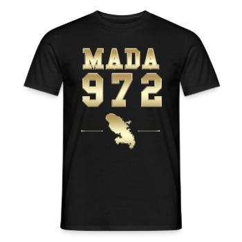 Martinique Mada 972 Or Martiniquais Antilles - T-shirt homme - noir - Devant - AI Model Male 178 light (178cm)