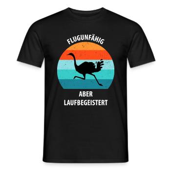 Strauß Ostrich Vogel Strauß Ornithologie - Männer T-Shirt - Schwarz - Vorne - AI Model Male 178 light (178cm)
