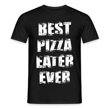 Best Pizza Eater of All Time - Men's T-Shirt - black - Front - AI Model Male 178 light (178cm)