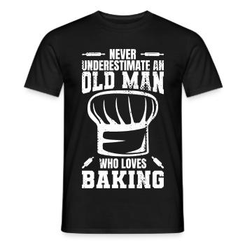 Baker Grandfather - Men's T-Shirt - black - Front - AI Model Male 178 light (178cm)
