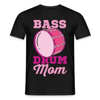 Bass drum mom - Men's T-Shirt - black - Front - AI Model Male 178 light (178cm)