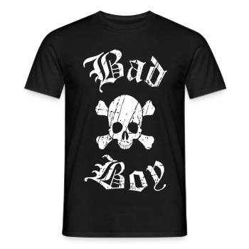 Skull Tattoo Design - Men's T-Shirt - black - Front - AI Model Male 178 light (178cm)