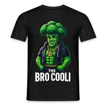 Chemise en brocoli amusante pour les amateurs de gym et végétariens - T-shirt homme - noir - Devant - AI Model Male 178 light (178cm)