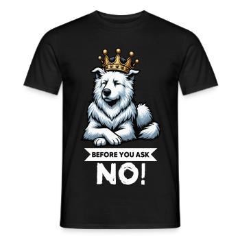 Avant de demander Berger Blanc Berger Berger - T-shirt homme - noir - Devant - AI Model Male 178 light (178cm)