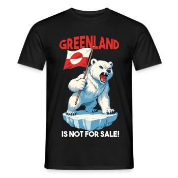 Greenland Is Not For Sale Arctic Polar Bear - Männer T-Shirt - Schwarz - Vorne - AI Model Male 178 light (178cm)