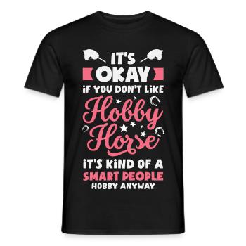 Cheval de bataille est acceptable à dire - T-shirt homme - noir - Devant - AI Model Male 178 light (178cm)