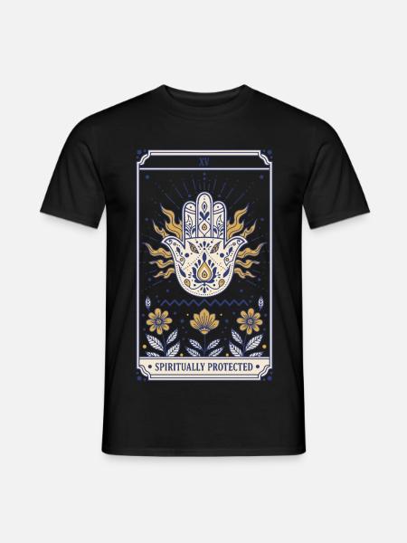 Spirituality Spiritually Protected Lotus Zen - Men's T-Shirt - black