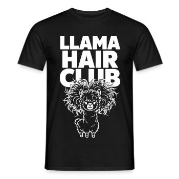 Club de Lama Hair avec Lama Hirsute - T-shirt homme - noir - Devant - AI Model Male 178 light (178cm)