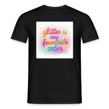 Les paillettes sont ma couleur préférée - T-shirt homme - noir - Devant - AI Model Male 178 light (178cm)