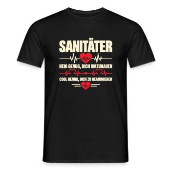Sanitäter Rettungsdienst Geschenk Geburtstag - Männer T-Shirt - Schwarz - Vorne - AI Model Male 178 light (178cm)