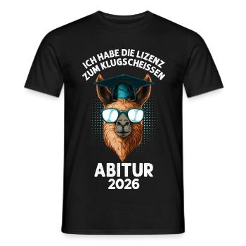 Lizenz zum Klugscheißen Abi - Männer T-Shirt - Schwarz - Vorne - AI Model Male 178 light (178cm)