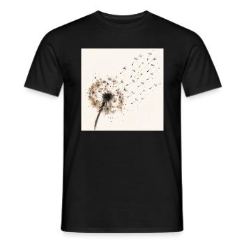 Löwenzahnwind - Neurodiversität - Männer T-Shirt - Schwarz - Vorne - AI Model Male 178 light (178cm)