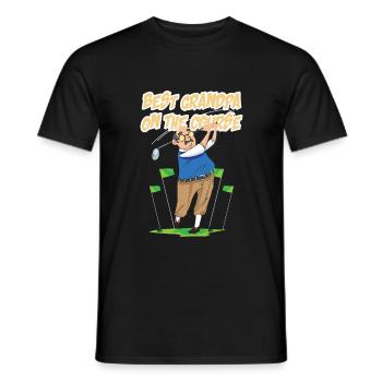 Golf - Best Grandpa on the course - Men's T-Shirt - black - Front - AI Model Male 178 light (178cm)