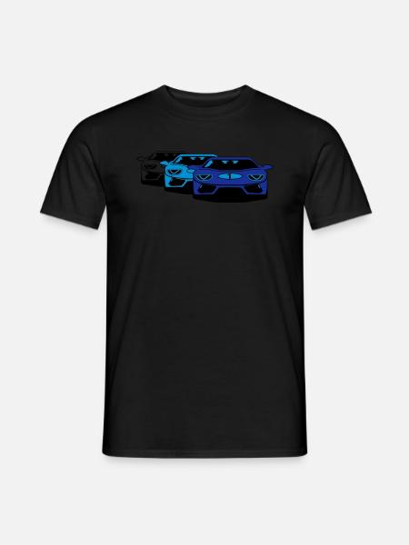Course de voiture de sport de voiture art - T-shirt homme - noir