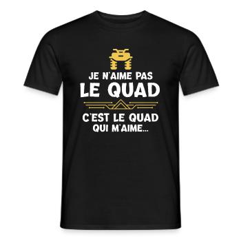 Pilote de quad tshirt drôle humour course - T-shirt homme - noir - Devant - AI Model Male 178 light (178cm)