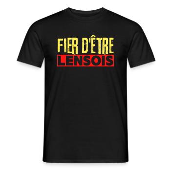Lens Football supporter Lensois fier foot sang or - T-shirt homme - noir - Devant - AI Model Male 178 light (178cm)