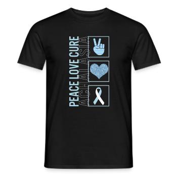 Peace Love Cure Achalasia T Shirt - T-shirt homme - noir - Devant - AI Model Male 178 light (178cm)