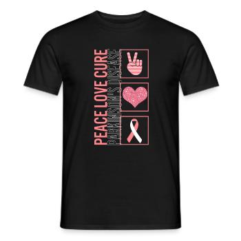 Peace Love Cure Parkinson's Disease T Shirt - Men's T-Shirt - black - Front - AI Model Male 178 light (178cm)