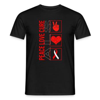 Peace Love Cure ALS T Shirt - T-shirt homme - noir - Devant - AI Model Male 178 light (178cm)