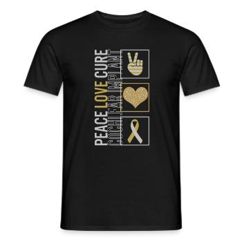 Peace Love Cure Cochlear Implant T Shirt - Men's T-Shirt - black - Front - AI Model Male 178 light (178cm)