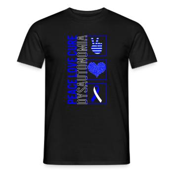 Peace Love Cure Dysautonomia T Shirt - T-shirt homme - noir - Devant - AI Model Male 178 light (178cm)
