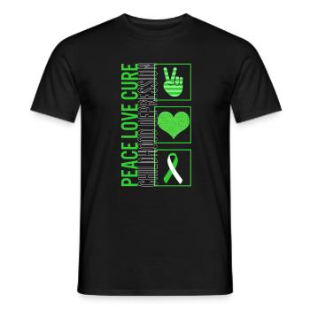 Peace Love Cure Infanzia Depressione T Shirt - T-shirt uomo - nero - Fronte - AI Model Male 178 light (178cm)
