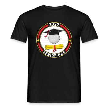 Klasse von 2022 Senior Golf Dad Graduation - Männer T-Shirt - Schwarz - Vorne - AI Model Male 178 light (178cm)