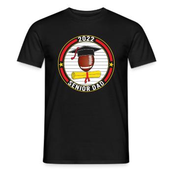 Klasse von 2022 Senior Football Dad Graduation - Männer T-Shirt - Schwarz - Vorne - AI Model Male 178 light (178cm)