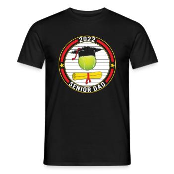 Klasse von 2022 Senior Tennis Dad Graduation - Männer T-Shirt - Schwarz - Vorne - AI Model Male 178 light (178cm)