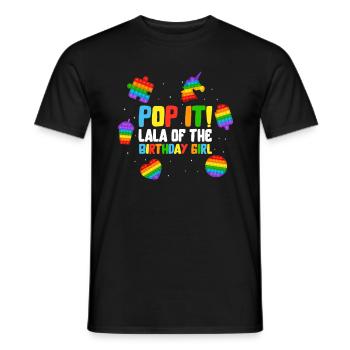 Pop It Lala of the Birthday Girl Fidget Kids - Men's T-Shirt - black - Front - AI Model Male 178 light (178cm)