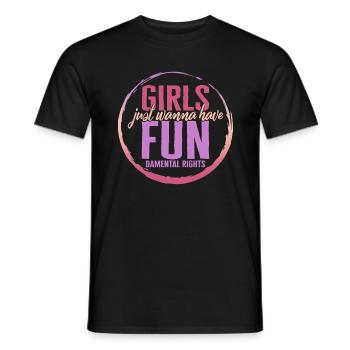 Chemise féministe, les filles veulent juste avoir - T-shirt homme - noir - Devant - AI Model Male 178 light (178cm)