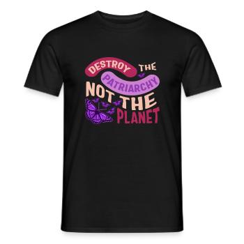 Chemise féministe, détruisez le patriarcat pas le - T-shirt homme - noir - Devant - AI Model Male 178 light (178cm)