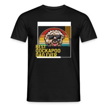 Best Cockapoo Dad Ever T Shirt - Men's T-Shirt - black - Front - AI Model Male 178 light (178cm)