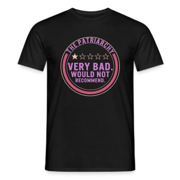 Feministisches Hemd, The Patriarchy Review Sehr schlecht - Männer T-Shirt - Schwarz - Vorne - AI Model Male 178 light (178cm)