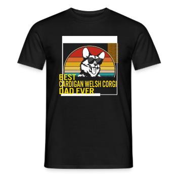 Meilleur cardigan Welsh Corgi Dad Ever T Shirt - T-shirt homme - noir - Devant - AI Model Male 178 light (178cm)