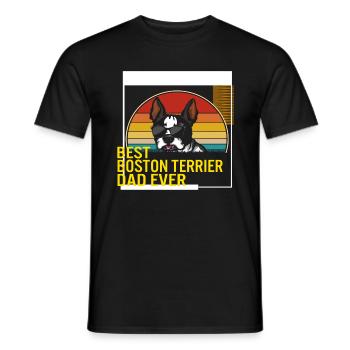 Bestes Boston Terrier Dad Ever T-Shirt - Männer T-Shirt - Schwarz - Vorne - AI Model Male 178 light (178cm)