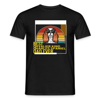Meilleur Cavalier King Charles Spaniel Dad Ever T - T-shirt homme - noir - Devant - AI Model Male 178 light (178cm)