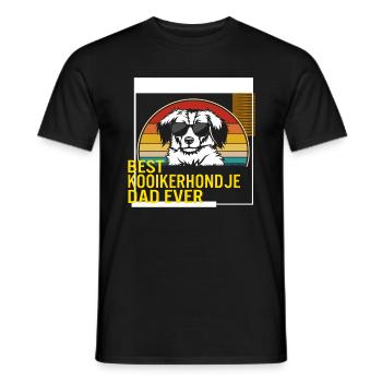 Meilleur kooikerhondje papa jamais T Shirt - T-shirt homme - noir - Devant - AI Model Male 178 light (178cm)