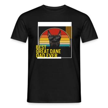 Meilleur T-shirt Great Dane Dad Ever - T-shirt homme - noir - Devant - AI Model Male 178 light (178cm)
