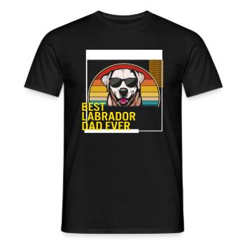 Bestes Labrador Dad Ever T-Shirt - Männer T-Shirt - Schwarz - Vorne - AI Model Male 178 light (178cm)