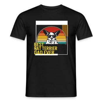 Meilleur rat terrier papa T Shirt - T-shirt homme - noir - Devant - AI Model Male 178 light (178cm)